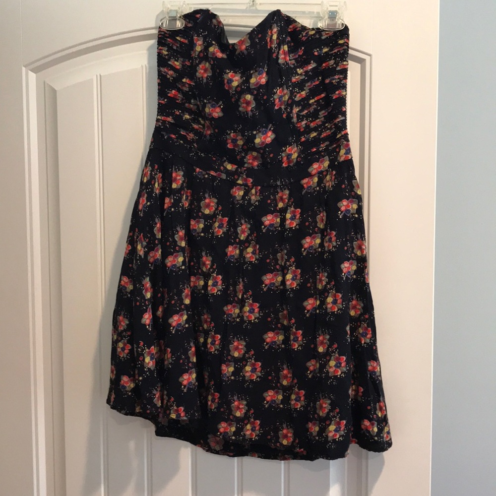 Strapless floral dress, size 12
